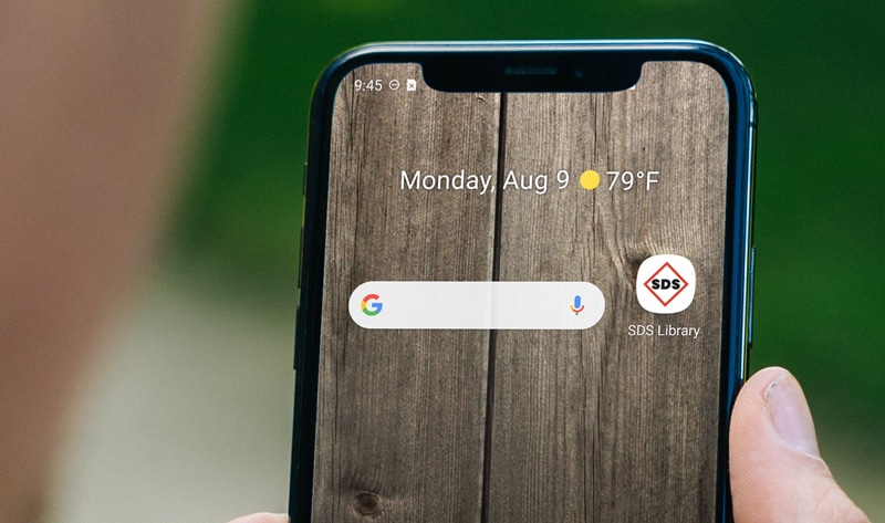 Mobile Phone with the SDS Library App Icon